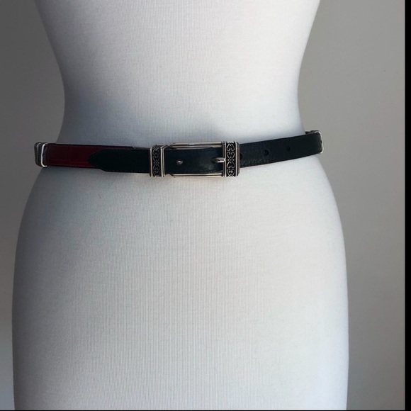 Brighton Reversible Black Leather Belt Size Medium - Picture 8 of 8